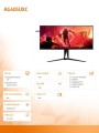 AOC Monitor AG405UXC 40 cali 144Hz IPS HDMIx2 DP USB-C HAS