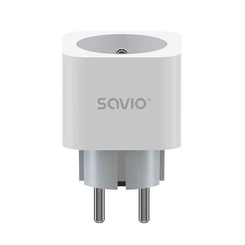 Savio Inteligentne gniazdko Wi-Fi 16A Pomiar zużycia energii, AS-01 Białe