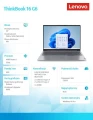 Lenovo Laptop ThinkBook 16 G6 21KK002EPB W11Pro 7530U/8GB/512GB/INT/16.0WUXGA/Arctic Grey/3YRS OS + CO2 Offset