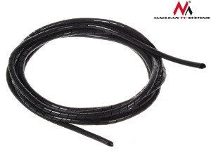 Maclean Osłona maskująca na kable MCTV-684 B (5*6mm) 3m Spirala Czarna