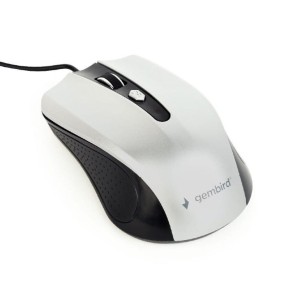 Gembird Mysz optyczna USB czarno-srebrna