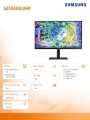 Samsung Monitor 27 cali LS27A800UNPXEN IPS 3840x2160 UHD 16:9 1xHDMI 1xUSB-C (90W) 1xDP 3xUSB 3.0 5ms HAS+PIVOT głośniki płaski 3 lata on-site