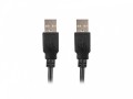 Lanberg Kabel USB-A M/M 2.0 1.8m Czarny