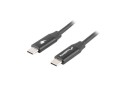 Lanberg Kabel USB-C M/M 2.0 CA-CMCM-40CU-0005-BK Czarny 0.5m
