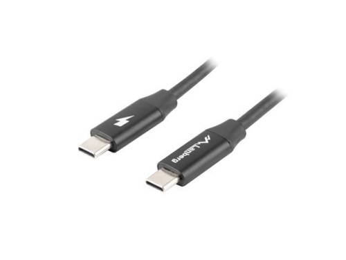 Lanberg Kabel USB-C M/M 2.0 CA-CMCM-40CU-0005-BK Czarny 0.5m