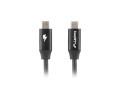 Lanberg Kabel USB-C M/M 2.0 CA-CMCM-40CU-0005-BK Czarny 0.5m
