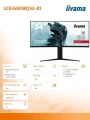 IIYAMA Monitor 34 cale GCB34801WQSU-B1 VA,UWQHD,180HZ,0.4ms,1500R(Curved),   2xHDMI,2xDP,2xUSB 3.2,2x3W,HDR400,HAS(110mm),VESA(100x100mm)