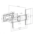 Maclean Uchwyt do TV ekonomiczny obrotowy 60-120" 120kg Czarny          Maclean MC-482