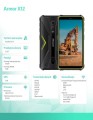 ULEFONE Smartfon Armor X12 5,45 cala 3/32GB IP68/IP69K 4860 mAh zielony