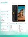 ULEFONE Smartfon Armor X12 5,45 cala 3/32GB IP68/IP69K 4860 mAh pomarańczowy