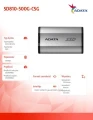Adata Dysk SSD External SD810 500G USB3.2 20Gb/s Silver