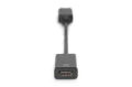 Digitus Kabel adapter DisplayPort z zatrzaskiem 1080p 60Hz FHD Typ DP/HDMI A M/Ż 0,2m Czarny