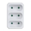 Maclean Gniazdko prądowe x3 plaskie MCE212