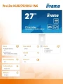 IIYAMA Monitor 27 cali ProLite XUB2792HSU-W6 IPS,HDMI,DP,100Hz,SLIM,4xUSB3.2,PIVOT,  HAS(150mm),2x2W
