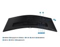 Samsung Monitor 34 cale ViewFinity S65UA VA 3440x1440 UWQHD 21:9 1xHDMI 1xDP 1xUSB-C(90W) 3xUSB 3.0 LAN (RJ45) 5ms 100Hz HAS+PIVOT zakrzywiony głośnik