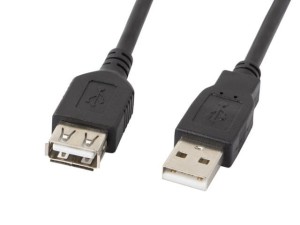 Lanberg Przedłużacz kabla USB 2.0 AM-AF 70cm czarny