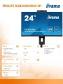 IIYAMA Monitor 24 cale XUB2490HSUH-B1 IPS,FHD,CAM,MIC,HDMI,DP,3xUSB(3.2),  100Hz,250cd,4ms,ADAPTIVE SYNC,FlickerFree,2x2W,WINDOWS HELLO