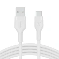 Belkin Kabel BoostCharge USB-A do USB-C silikonowy 1m, biały