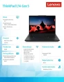 Lenovo Notebook ThinkPad L14 G5 21L10036PB W11Pro Ultra 7 155U/16GB/512GB/INT/14.0 WUXGA/Black/1YR Premier Support + 3YRS OS + Co2 Offset