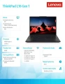 Lenovo Laptop ThinkPad L16 G1 21L7001MPB W11Pro 7535U/16GB/512GB/AMD Radeon/16.0 WUXGA/Black/1YR Premier Support + 3YRS OS + CO2 Offset