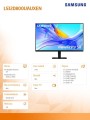 Samsung Monitor 32 cali ViewFinity S80UD IPS 3840x2160 UHD 16:9 1xHDMI 1xDP 1xUSB-C 90W 3xUSB 3.0 LAN KVM 5ms PinP/PbyP 60Hz HAS+PIV płaski 3YOn-Site