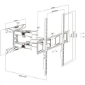 Maclean Uchwyt do TV 43-100'' 80kg MC-423