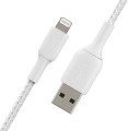 Belkin Kabel Braided USB- Lightning 2m biały