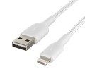 Belkin Kabel Braided USB- Lightning 2m biały