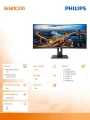 Philips Monitor 345B1C 34'' Curved VA HDMIx2 DPx2
