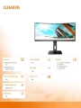 AOC Monitor CU34P2A 34 cale VA Curved 100Hz HDMIx2 DP