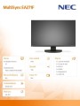 NEC Monitor 27 MultiSync EA271F czarny AH-IPS with LED