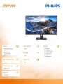 Philips Monitor 279P1 27 cali IPS 4K HDMIx2 DP USB-C Pivot
