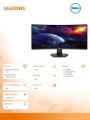 Dell Monitor 34 cale S3422DWG VA LED 21:9/3440x1440/HDMI/DP/3Y