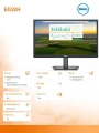 Dell Monitor E2222H 21,5 LED 1920x1080/VGA/DP/3Y