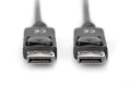 Digitus Kabel połączeniowy DisplayPort z zatrzaskami 1080p 60Hz FHD Typ DP/DP M/M 10m Czarny