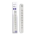 Qoltec Listwa antyprzepięciowa | 8 gniazd | 2xUSB | 1.8m | Biała