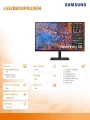 Samsung Monitor 32 cale LS32B800PXUXEN IPS 3840x2160 UHD 16:9 1xHDMI 1xUSB-C (90W) 1xDP LAN (RJ45) 5ms HAS+PIVOT płaski 3Y