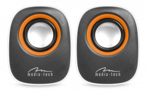 Media-Tech IBO - GŁOŚNIKI STEREO ZASILANE Z PORTU USB, RMS 6W, REGULACJA    GŁOŚNOSCI, BIAŁE