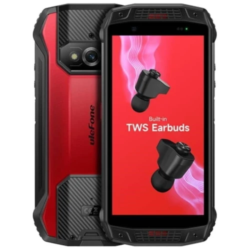ULEFONE Smartfon Armor 15 6GB/128GB IP68/IP69K 6600mAh DualSIM Wbudowane Słuchawki Czerwony