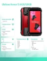ULEFONE Smartfon Armor 15 6GB/128GB IP68/IP69K 6600mAh DualSIM Wbudowane Słuchawki Czerwony
