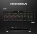Corsair Klawiatura K100 RGB Air Wireless Ultra Thin Cherry MX