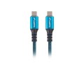 Lanberg Kabel USB-C M/M USB4 1.2m 100W 8K 60HZ czarno-niebieski