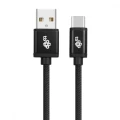 TB Kabel USB-USB C 1.5m czarny sznurek premium