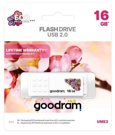 GOODRAM Pendrive UME2 16GB USB 2.0 Spring White