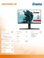 IIYAMA Monitor 24 cale GB2470HSU-B5 0.8ms,IPS,DP,HDMI,165Hz,HAS(150mm)