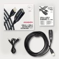 AXAGON Kabel ADR-215 USB 2.0 A-M -> A-F aktywny kabel przedłużacz/wzmacniacz 15m