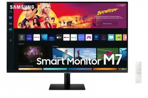 Samsung Monitor 32 cale SMART M7 VA 3840x2160 UHD 16:9 2xHDMI 3xUSB 2.0 1xUSB-C (65W) 4 ms (GTG) WiFi/BT głośniki płaski 2Yd2d (LS32BM700UPXEN)